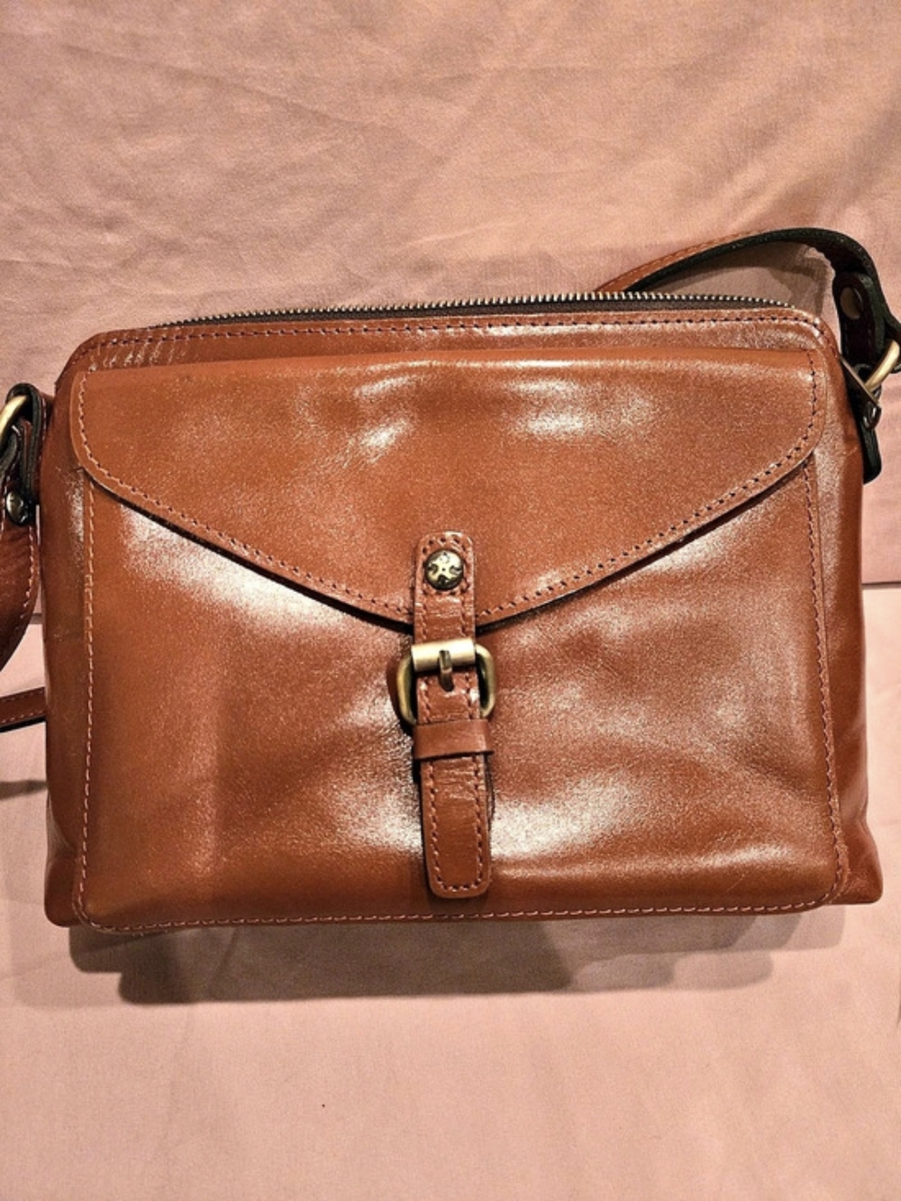 ✨️Patricia Nash Avellino Crossbody Brown Leather Bag. EUC✨️